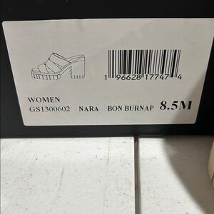 MIA Women's Cream Chunky Heel Mules